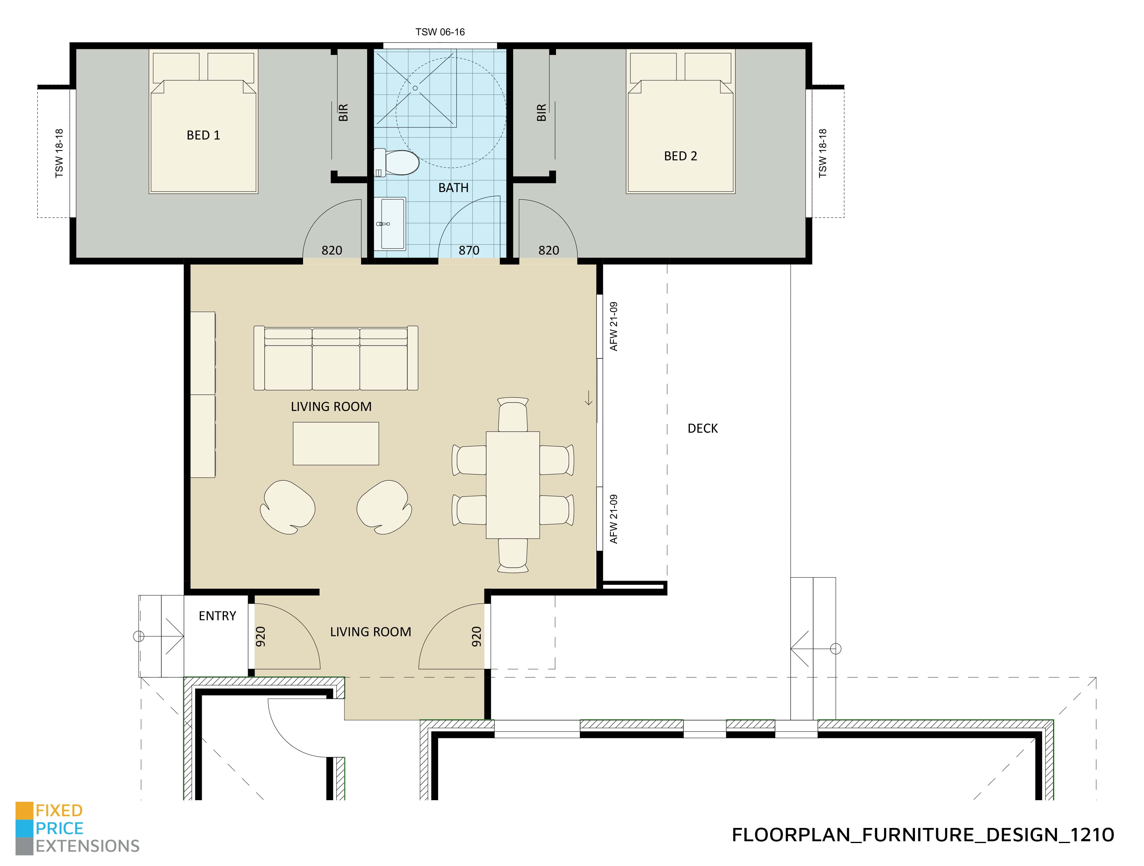 Design 1210 - Furniture Floor Plan